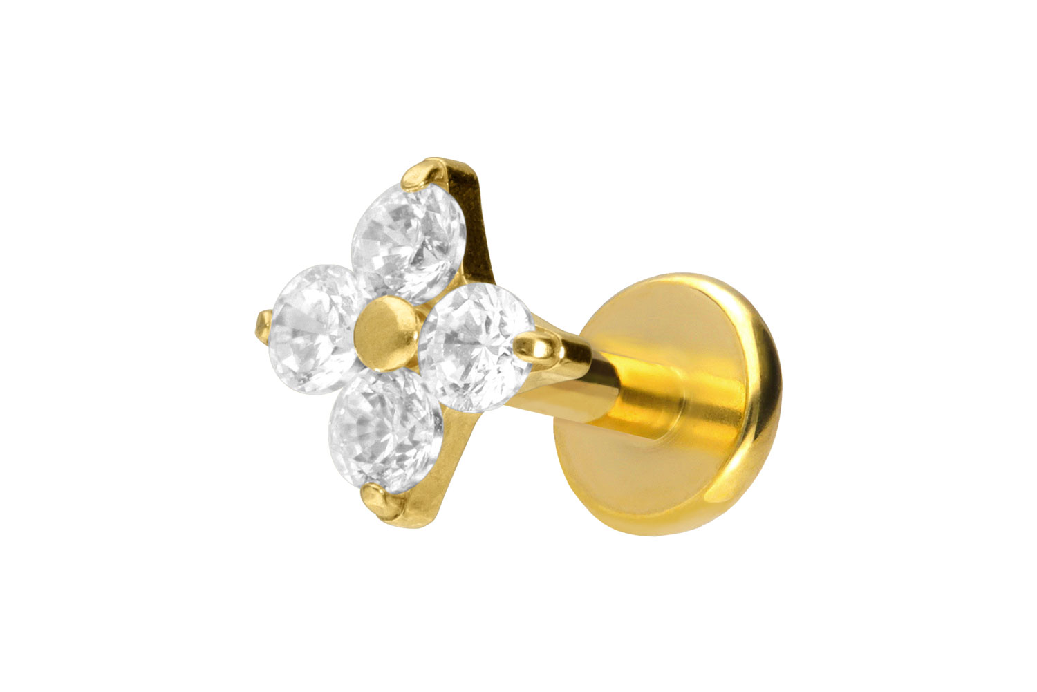 Titan Labret mit Push Fit KRISTALLBLUME